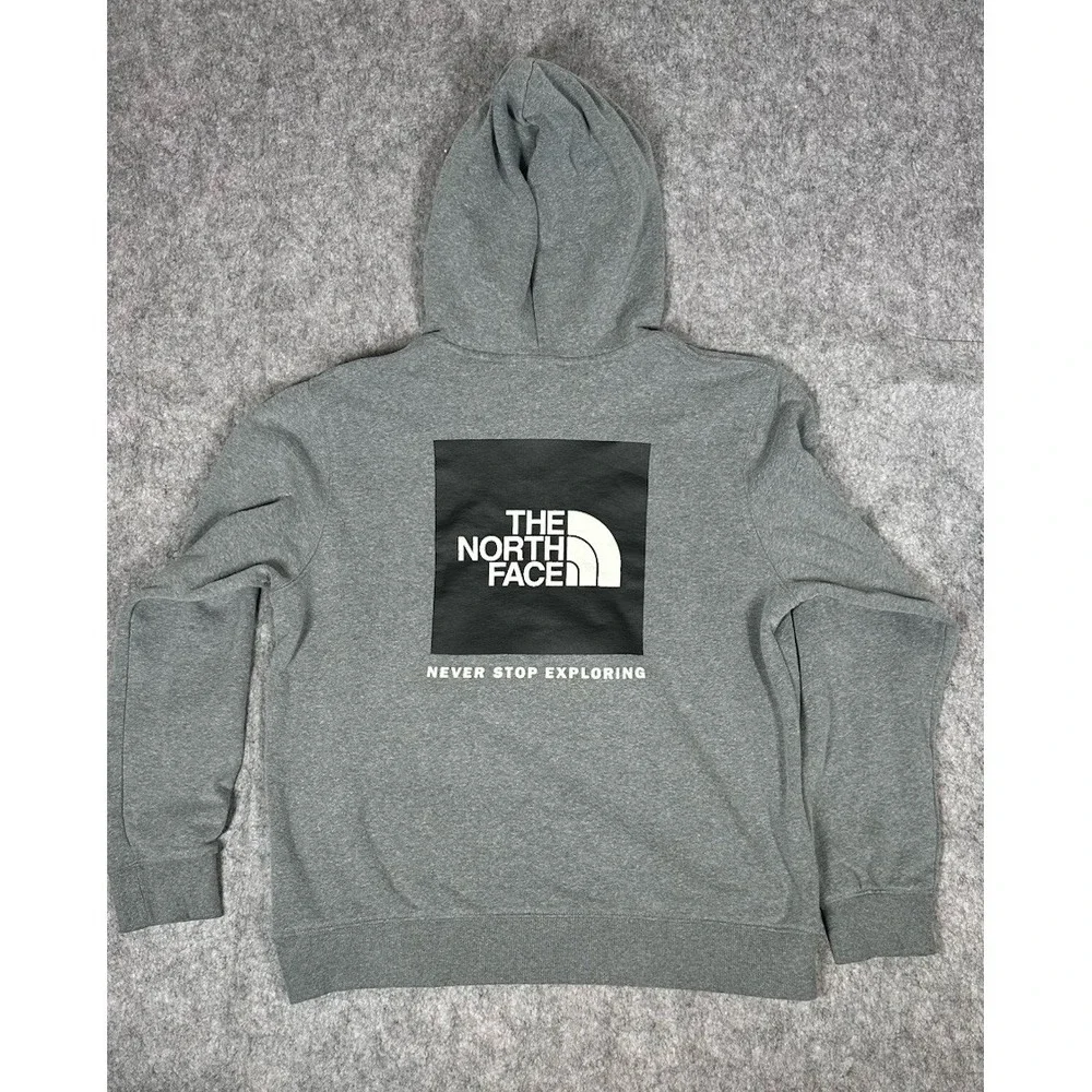 The North Face Men's Evolution Box NSE Pullover Hoodie Sweatshirt Gray Large